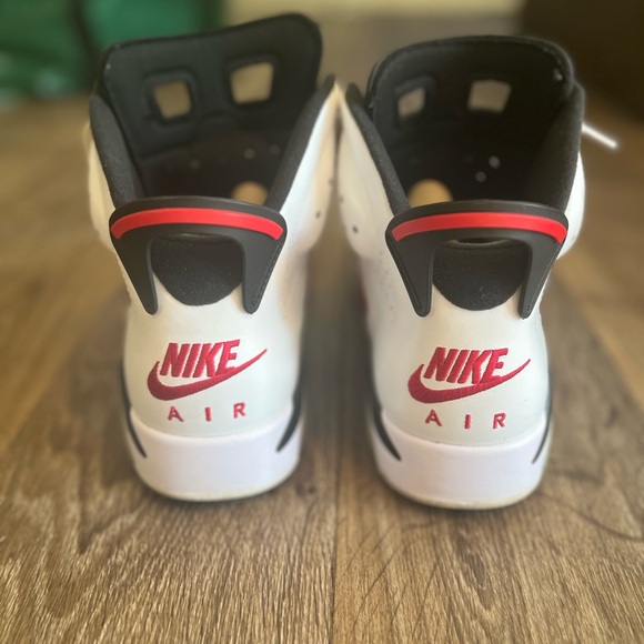 Kids Red and White Nike Air Jordan Shoes - Picture 2 of 5